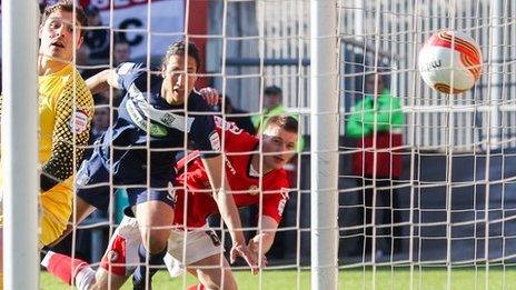 Adam Dugdale scores for Crewe