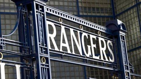 The gates of Rangers' Ibrox Stadium