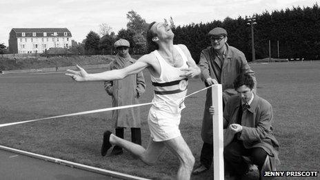 Jenny Priscott's version of her father's image of Roger Bannister