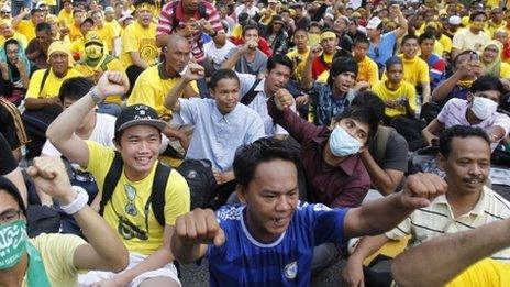 Thousands of Bersih supporters occupy the centre of Kuala Lumpur