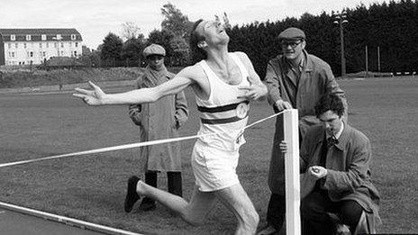 Jenny Priscott's version of her father's image of Roger Bannister