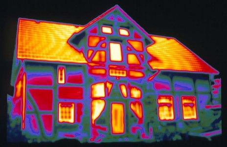 Thermal image of house