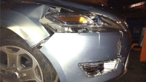 Crash involving deer