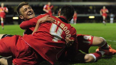 Max Clayton celebrates