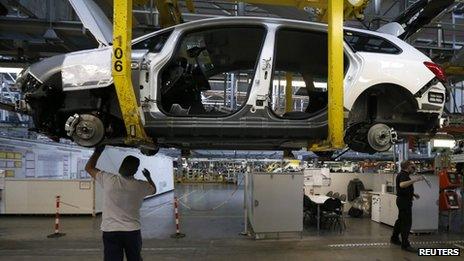 Production line at Vauxhall