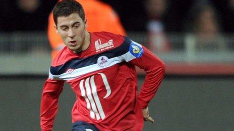 Lille midfielder Eden Hazard