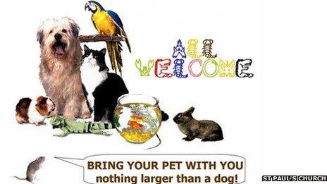 Image promoting the St Paul's pet service