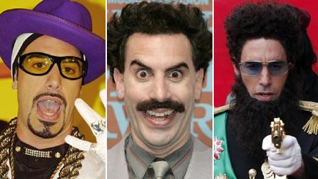 Ali G, Borat and General Admiral Aladeen