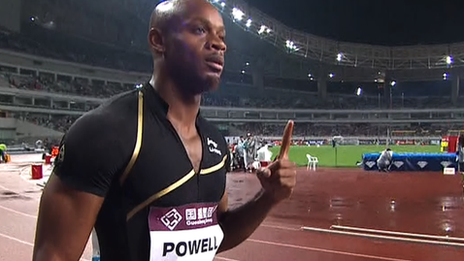 Jamaican sprinter Asafa Powell