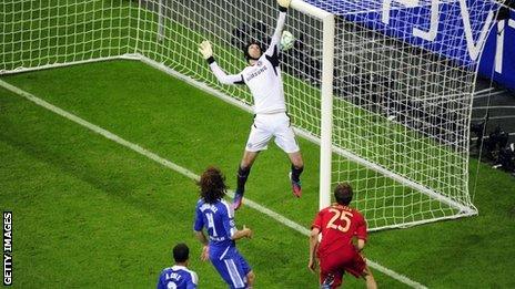 Thomas Mueller heads in for Bayern