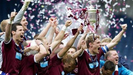 Hearts won the Scottish Cup