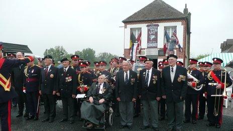 Jersey veterans at Pegasus Bridge