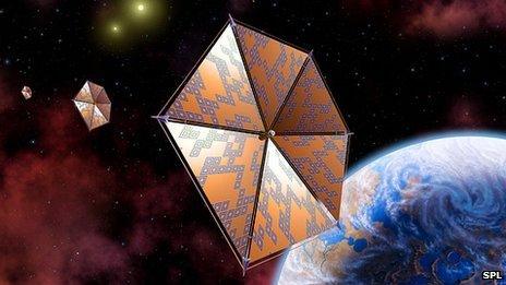 Solar sail starship