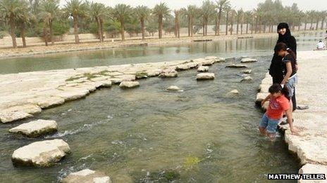 People in the Wadi Hanifah