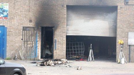 Industrial unit where the explosion happened