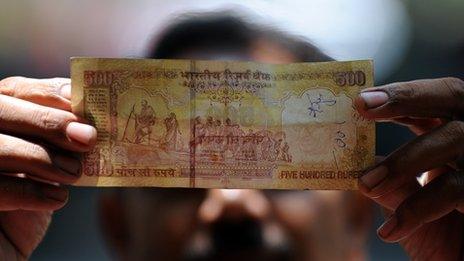 Indian rupee note