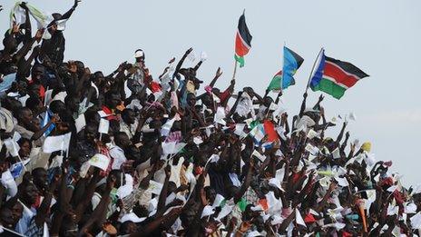 South Sudanese football fans