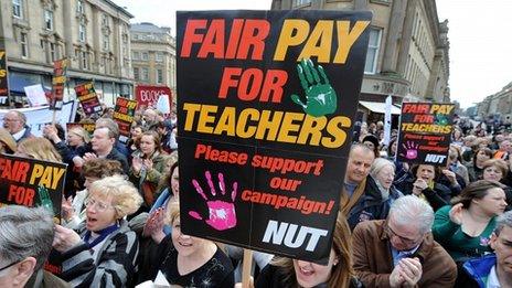 Teachers on strike