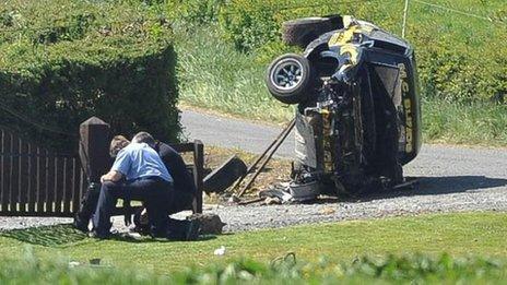 Gardai at scene of crash