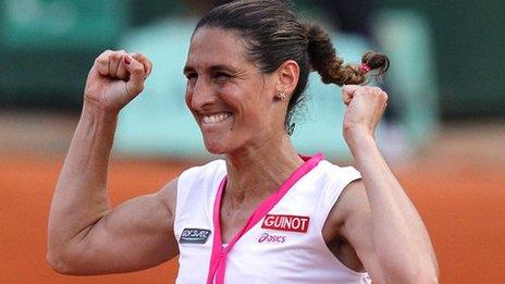 Virginie Razzano, who beat Serena Williams