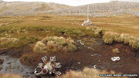 Crash site and war grave