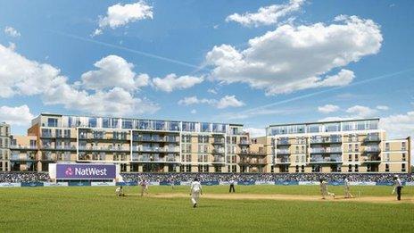 An artist's impression of the new Gloucestershire County Cricket Club 