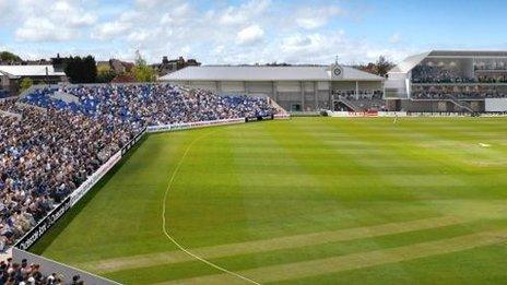 An artist's impression of the new Gloucestershire County Cricket Club