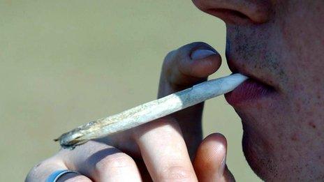 Man smoking a joint
