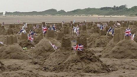 Sandcastles in Burnham-on-Sea