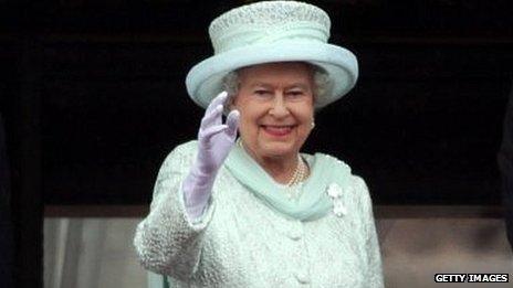 The Queen with Prince Charles and Prince William