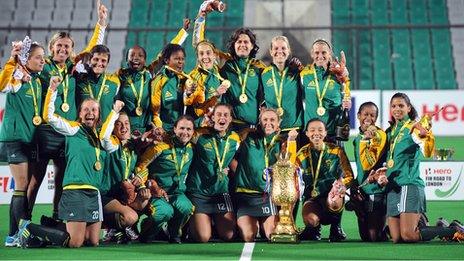 The South Africa women's hockey squad