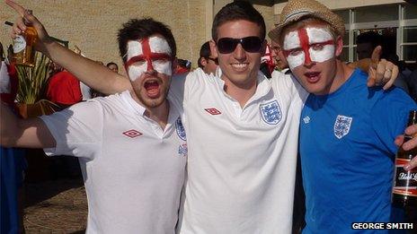 Owen Geach, George Smith and Rob Fiford in South Africa for the 2010 World Cup