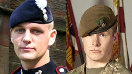 Cpl Michael Thacker (left) and Pte Gregg Stone