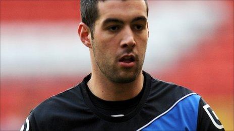 Oldham Athletic goalkeeper Dean Bouzanis