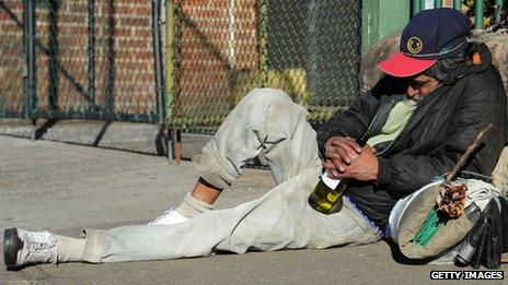 Homeless man in Sydney