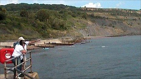 Eroding cliffs between Lyme Regis and Charmouth