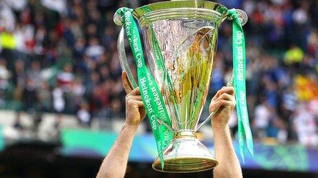 Heineken Cup held aloft