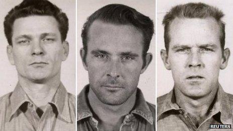 Police photos of Frank Morris, John Anglin and Clarence Anglin