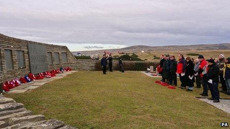 Memorial service at San Carlos cemetery