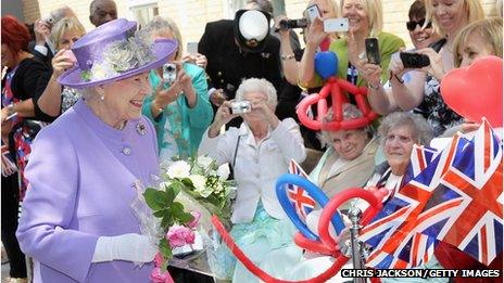 The Queen in Hitchin during Diamond Jubilee tour