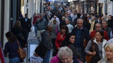 Shoppers in King Street