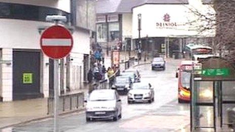 View of Bangor city centre