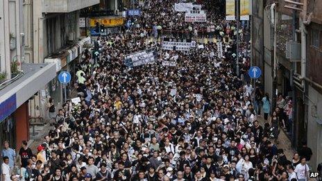 Protest in Hong Kong over Li Wangyang's death (10 June 2012)