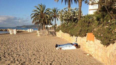 Rough sleepers in Ibiza