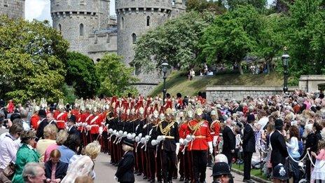 Garter Service at Windsor Castle on 18 June, 2012