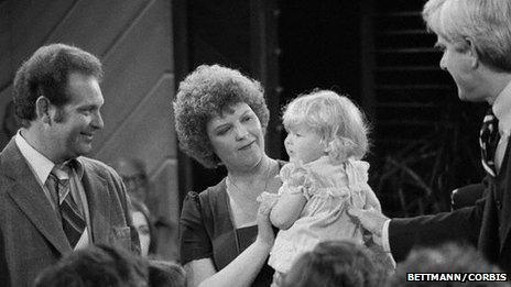 Mr and Mrs Brown with baby Louise