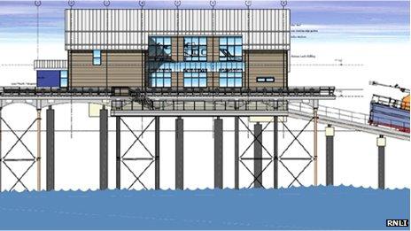 An architect's impression of the new lifeboat station