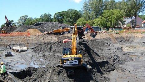 Guernsey Wastewater work to dig a tank to hold excess rainwater