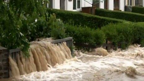 Flooding in Talybont