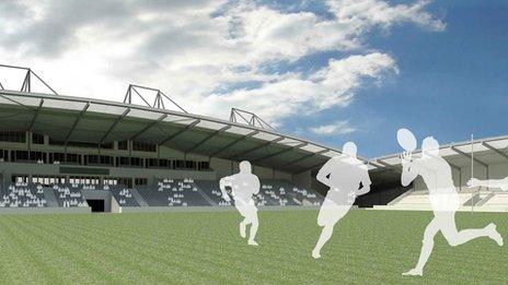 Artist impression of the new stadium